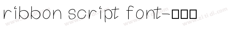 ribbon script font字体转换